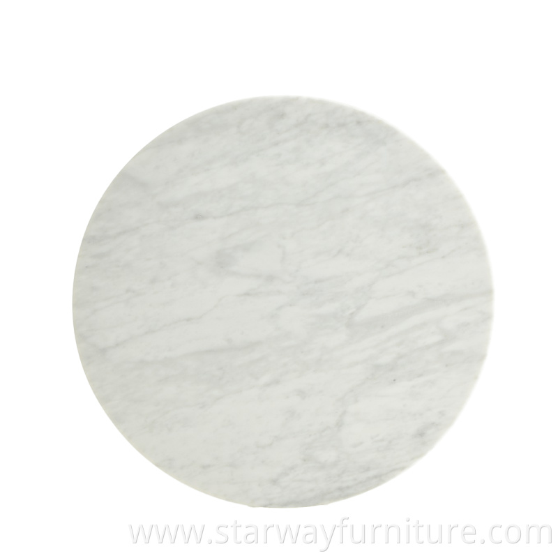 High quality modern italy marble top round coffee table with metal leg